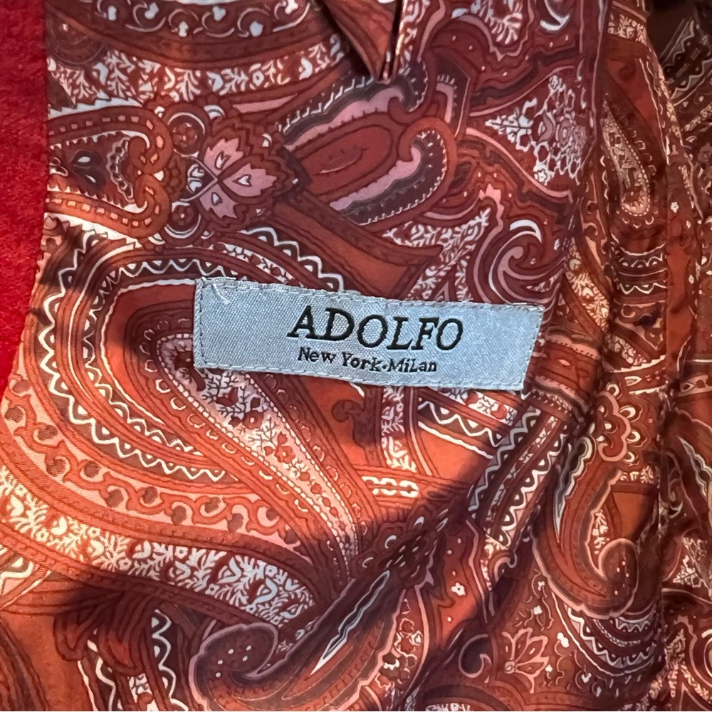 Adolfo Red Velvet Sport Coat with Notched Lapels - Picture 3 of 11